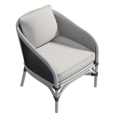 Captiva Rattan Upholstered Accent Chair — Ver 4