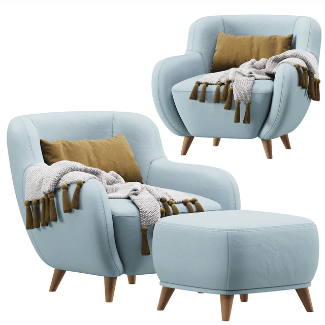 Armchair Ansil Happy Light by Divan.ru  /  Кресло Ансил — Скачать