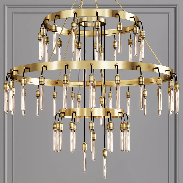 Restoration Hardware AXIS 3-TIER CHANDELIER 60 Brass — Скачать