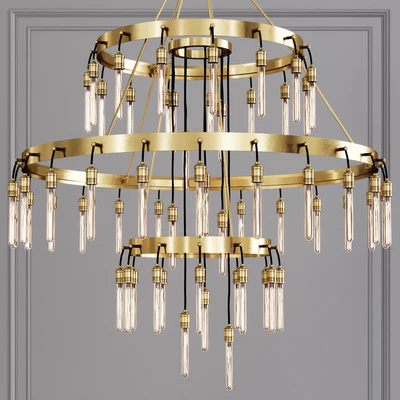 Restoration Hardware AXIS 3-TIER CHANDELIER 60 Brass — Вид 1