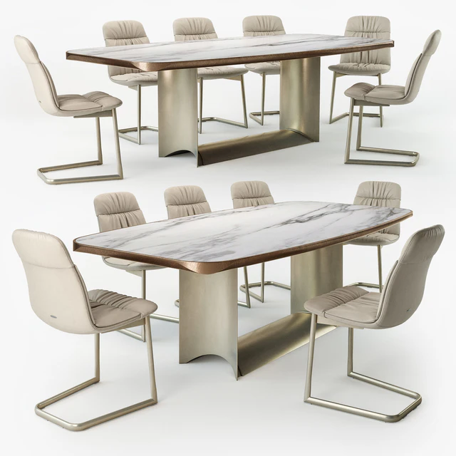 Cattelan Italia Kelly chair Dragon table — Скачать