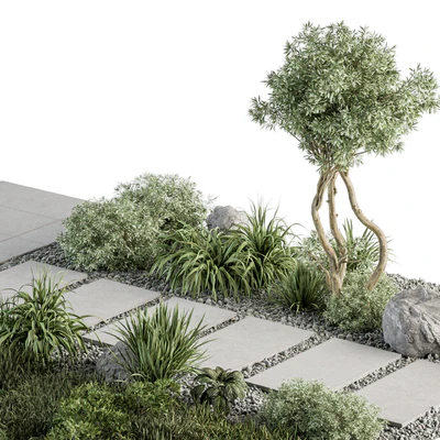 Urban Furniture / Architecture Environment with Plants- Set 29.5 — Ver 4