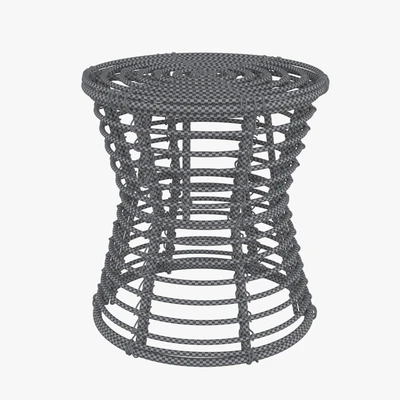 Wicker coffe table / Rattan stool — Ver 2