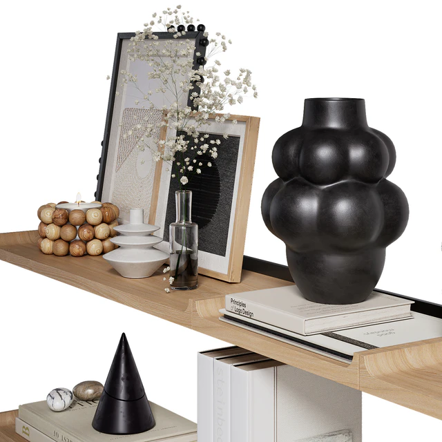 Shelves with decorative set — Download