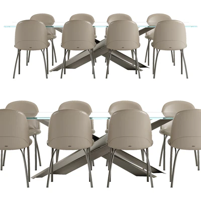Cattelan Italia Lancer table Holly chair set — Вид 5