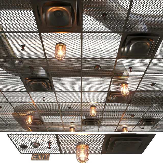 Modern ceiling system in Loft style — Descargar