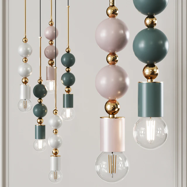 Подвесной светильник Beaded Pendant Lamp Spheres — Скачать