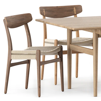 CH327 DINING TABLE, CH23 CHAIR by Carl Hansen & Son — Ver 4