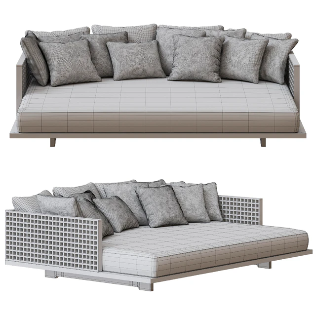 Minotti Quadrado Outdoor Daybed Sofa — Descargar