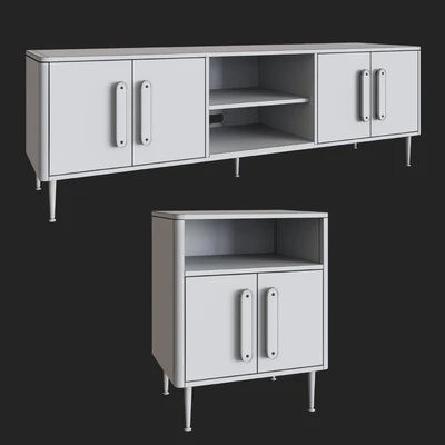 Odetta Media Console & Nightstand — Вид 2