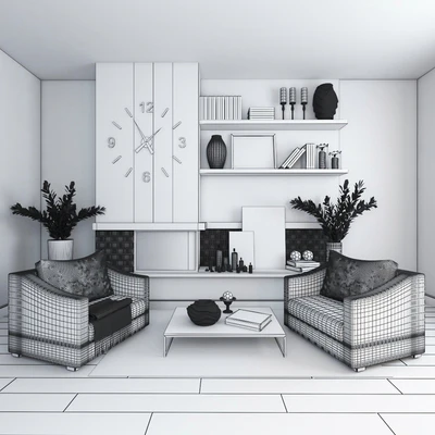 Corner fireplace — View 2