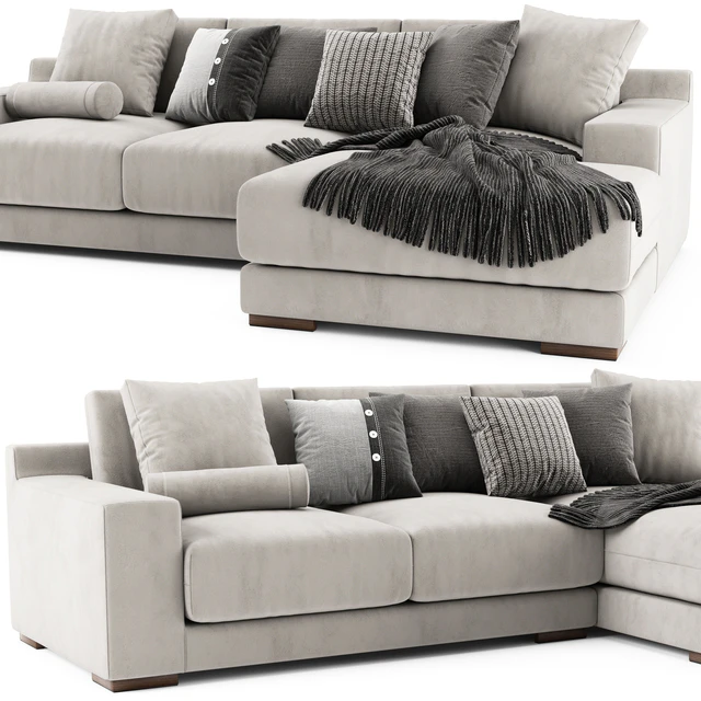 West Elm Dalton Chaise Longue — Скачать
