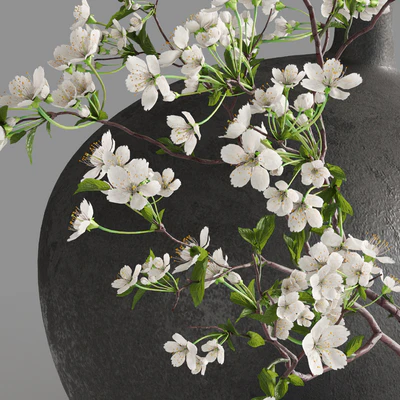 Cherry blossom branches in “Submarine” vases from 101cph — Ver 6