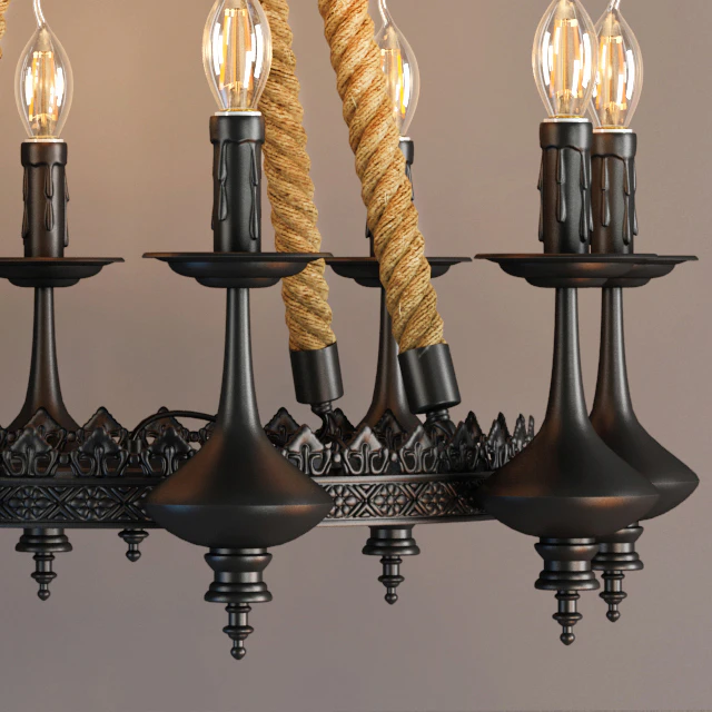 Chandelier 8-Light Rustic Chandelier — Descargar