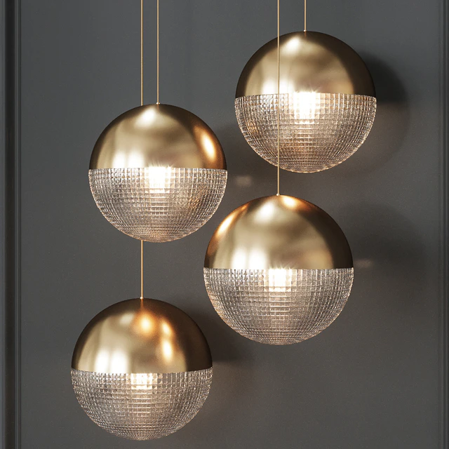 Pendant lamp Lee Broom LENS FLAIR PENDANT LIGHT Brass — Descargar
