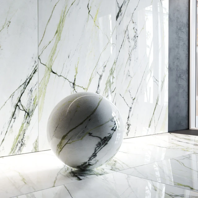 Ceramic Tiles Urbatek Porcelanosa Xlight Calacatta Green — Descargar
