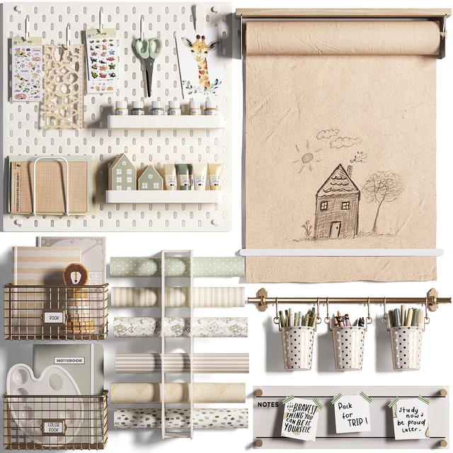 Ikea SKADIS Pegboard , Wall Mounted Easel & Decor for Teenagers and Kids 081 — Скачать