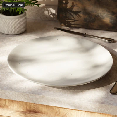 speckled glazed ceramic pottery texture white — Ver 3