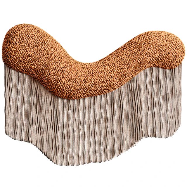 Petite Bouble with Natural Fringes Textile Wall Art — Descargar