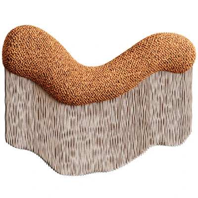 Petite Bouble with Natural Fringes Textile Wall Art — Ver 4
