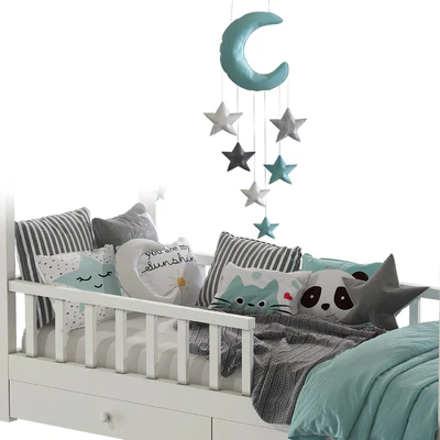 Childrens bed with columns 6 — Ver 4