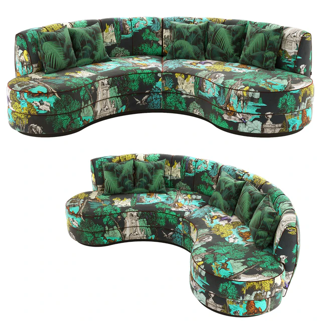 Stella Curved Sofa + Cole & Son Fabrics — Descargar