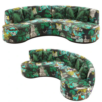 Stella Curved Sofa + Cole & Son Fabrics — Ver 1