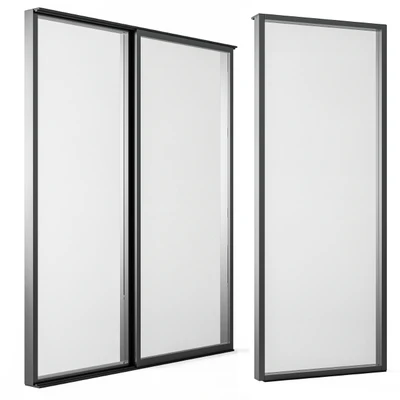 Sliding Black Metal Window Modern - Windows Set 05 — Ver 2