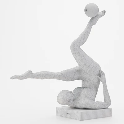 Decor People Sculpture Yoga — Ver 5