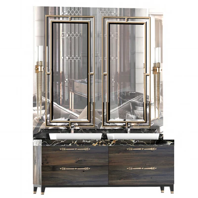 Furniture bathroom. Cabinet with two sinks. — Ver 1
