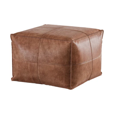 Cb2 / Leather Pouf — Ver 3
