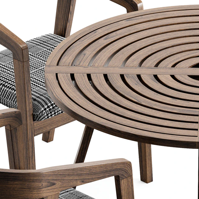 Wood table chair — Descargar