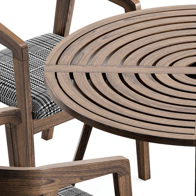 Wood table chair — Ver 3