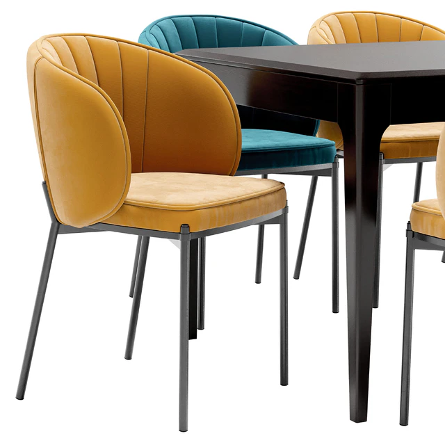 Coral dining chair and Brooklyn table — Descargar