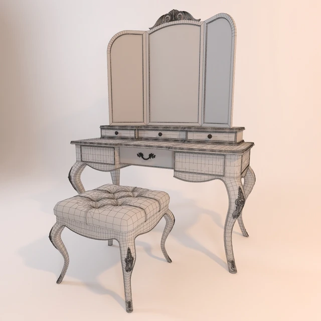 Dressing table and poof GRAN GUARDIA — Descargar