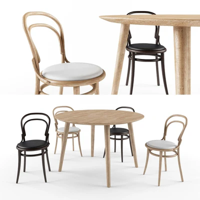 Cafe chair with Malmo 707 table by TON — Вид 1