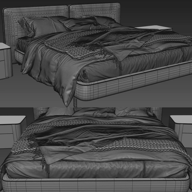 Minotti Tatlin Cover Bed — Скачать