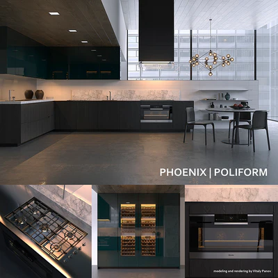 Kitchen Poliform Varenna Phoenix 3 (vray, corona) — Ver 1