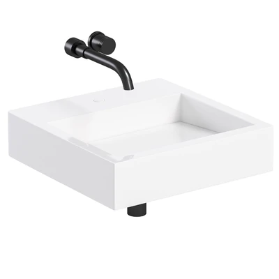 AURA WALL HUNG STONE BASIN — Ver 1