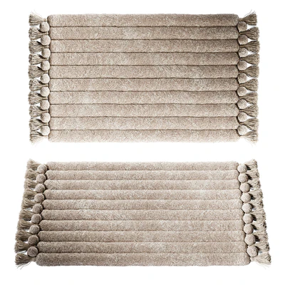 Ribbed rug with tassels. — View 4