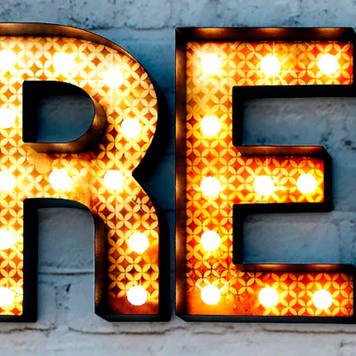 Lighted Metal sign. Set 5 — Ver 5