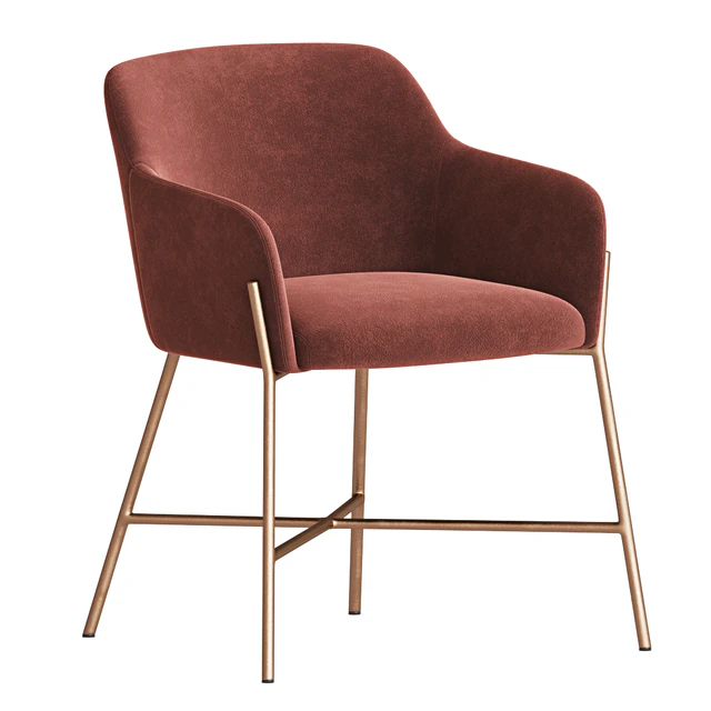 Ana Velvet Arm Dining Chair — Descargar