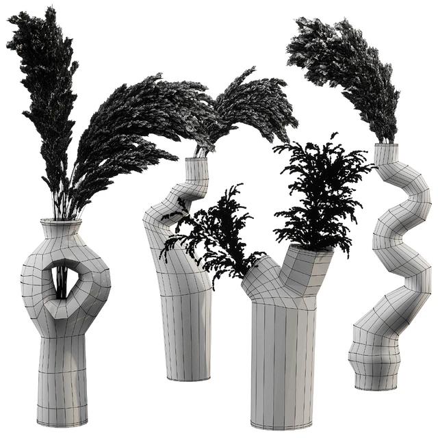 Decorative set with Pampas Bouquet — Скачать