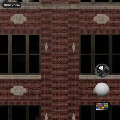 beaux arts brick facade aerial texture red — Вид 4