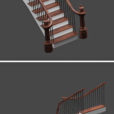 Set of stairs with 4 style — Ver 2