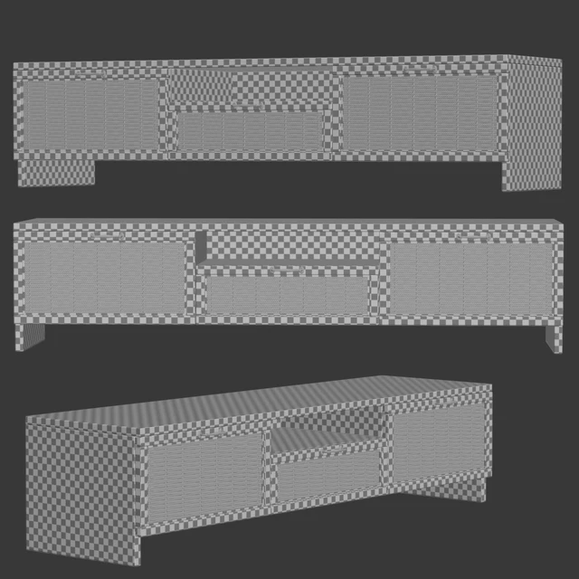 Консоль под телевизор / Wooden tv console — Скачать