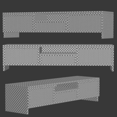 Консоль под телевизор / Wooden tv console — Вид 4