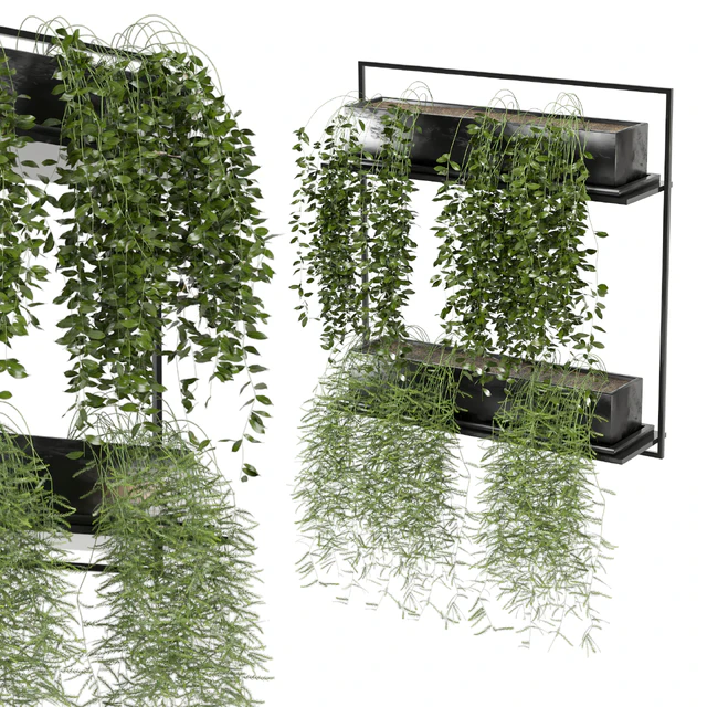 indoor hanging plants in metal box set 142 — Скачать