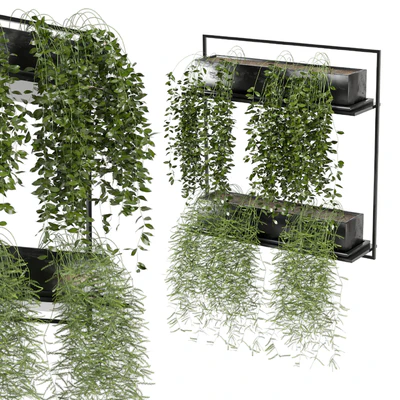 indoor hanging plants in metal box set 142 — Вид 1