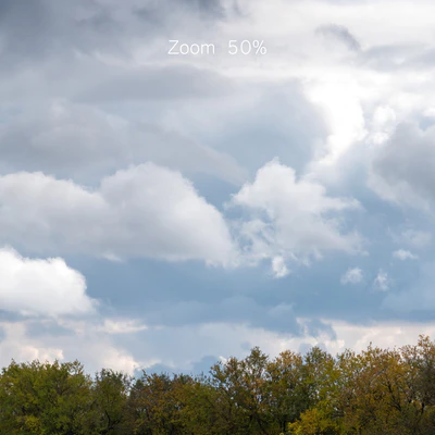 Cloudy panorama with autumn trees. 2 pcs — Ver 5